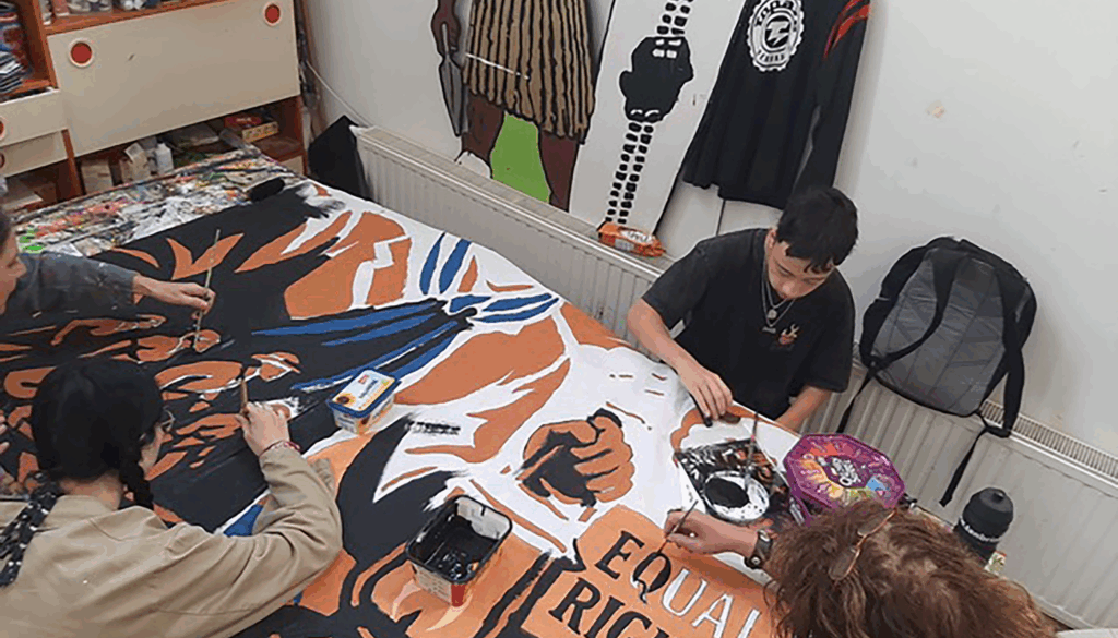 African Expo - leerlingen aan het werk